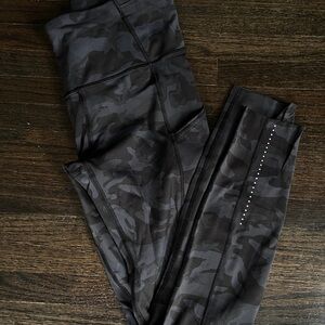 lululemon athletica Fast and Free 25” Reflective gray Camo Leggings